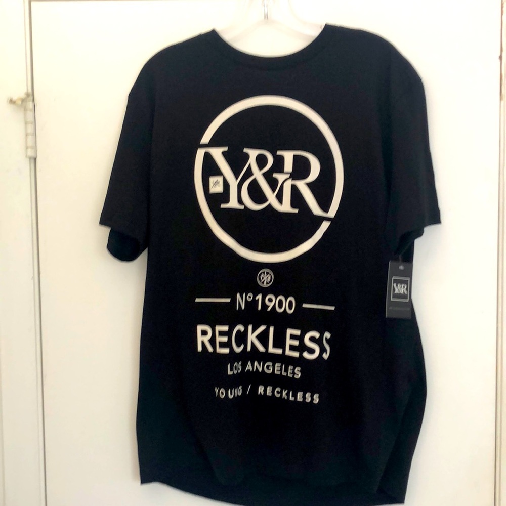 Young and Reckless black L tee shirt
